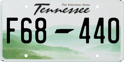 TN license plate F6844O