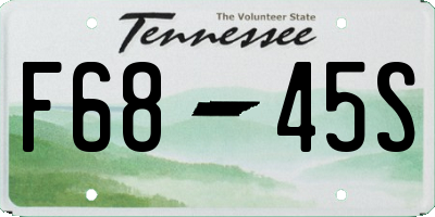 TN license plate F6845S
