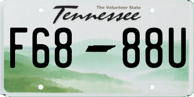 TN license plate F6888U