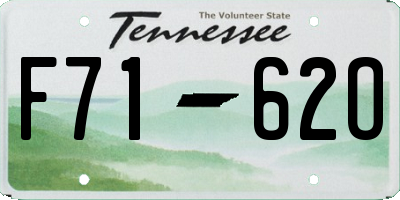 TN license plate F7162O