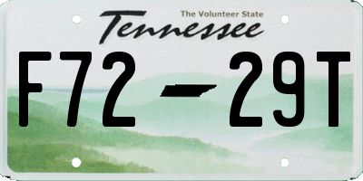 TN license plate F7229T