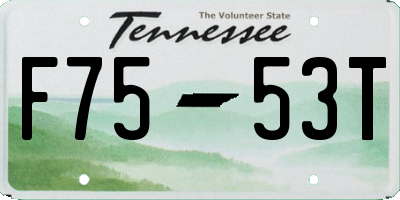 TN license plate F7553T