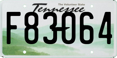 TN license plate F83064