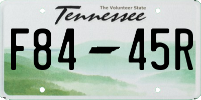 TN license plate F8445R