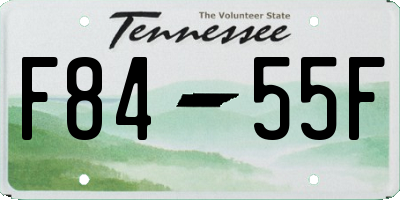 TN license plate F8455F