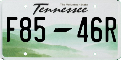 TN license plate F8546R