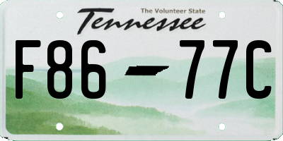 TN license plate F8677C