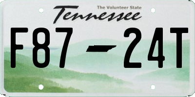 TN license plate F8724T