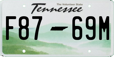 TN license plate F8769M