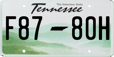 TN license plate F8780H