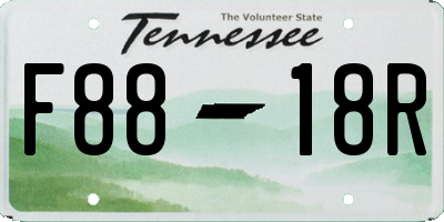 TN license plate F8818R