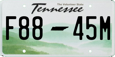 TN license plate F8845M