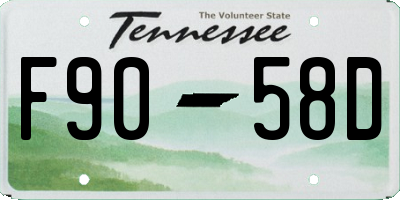 TN license plate F9058D