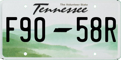 TN license plate F9058R