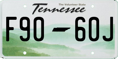 TN license plate F9060J