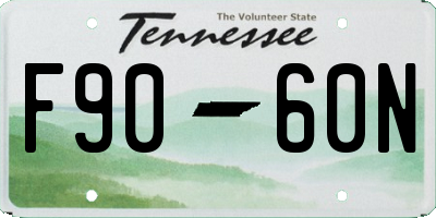 TN license plate F9060N