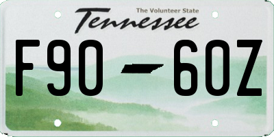 TN license plate F9060Z