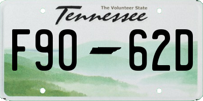 TN license plate F9062D