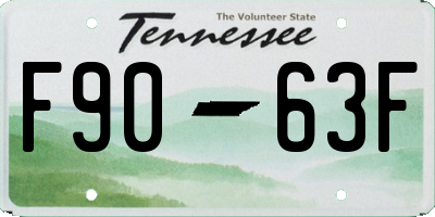 TN license plate F9063F