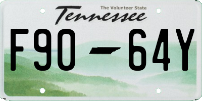 TN license plate F9064Y