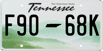 TN license plate F9068K