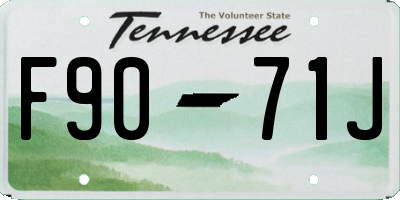 TN license plate F9071J