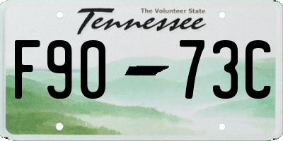 TN license plate F9073C
