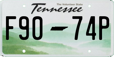 TN license plate F9074P