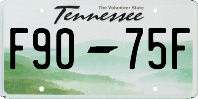 TN license plate F9075F