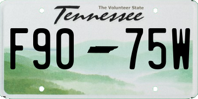 TN license plate F9075W