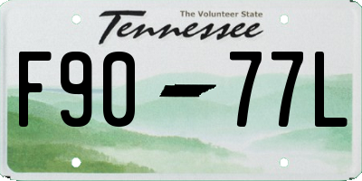TN license plate F9077L