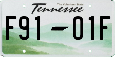 TN license plate F9101F