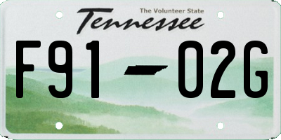 TN license plate F9102G