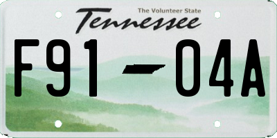 TN license plate F9104A