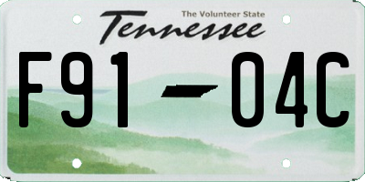 TN license plate F9104C