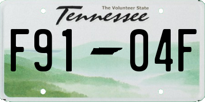 TN license plate F9104F