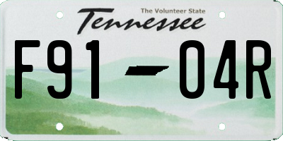 TN license plate F9104R