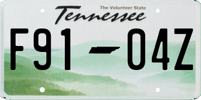 TN license plate F9104Z
