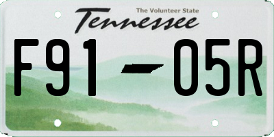 TN license plate F9105R