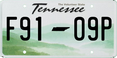 TN license plate F9109P