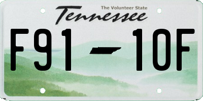 TN license plate F9110F