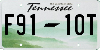 TN license plate F9110T