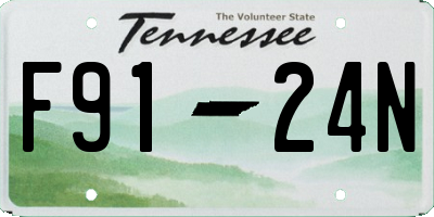 TN license plate F9124N