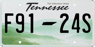 TN license plate F9124S