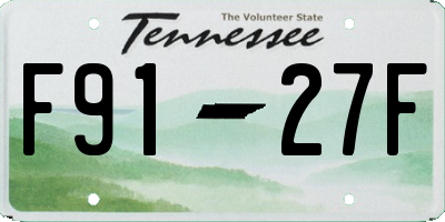 TN license plate F9127F