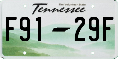 TN license plate F9129F
