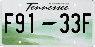 TN license plate F9133F