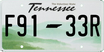 TN license plate F9133R