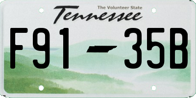 TN license plate F9135B