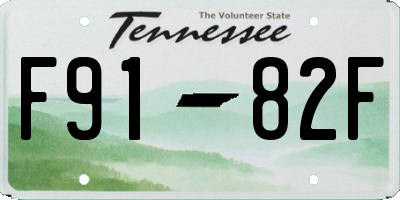 TN license plate F9182F